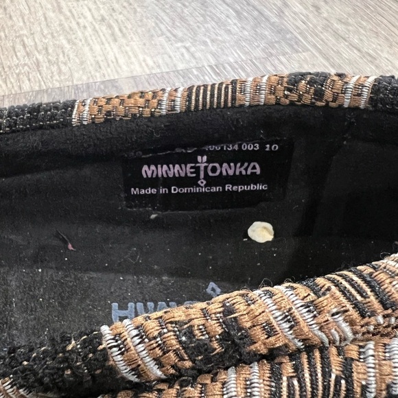 Minnetonka Size 6.5 Women’s Aztec Woven Dominican Republic Slippers Loafers - Picture 8 of 12